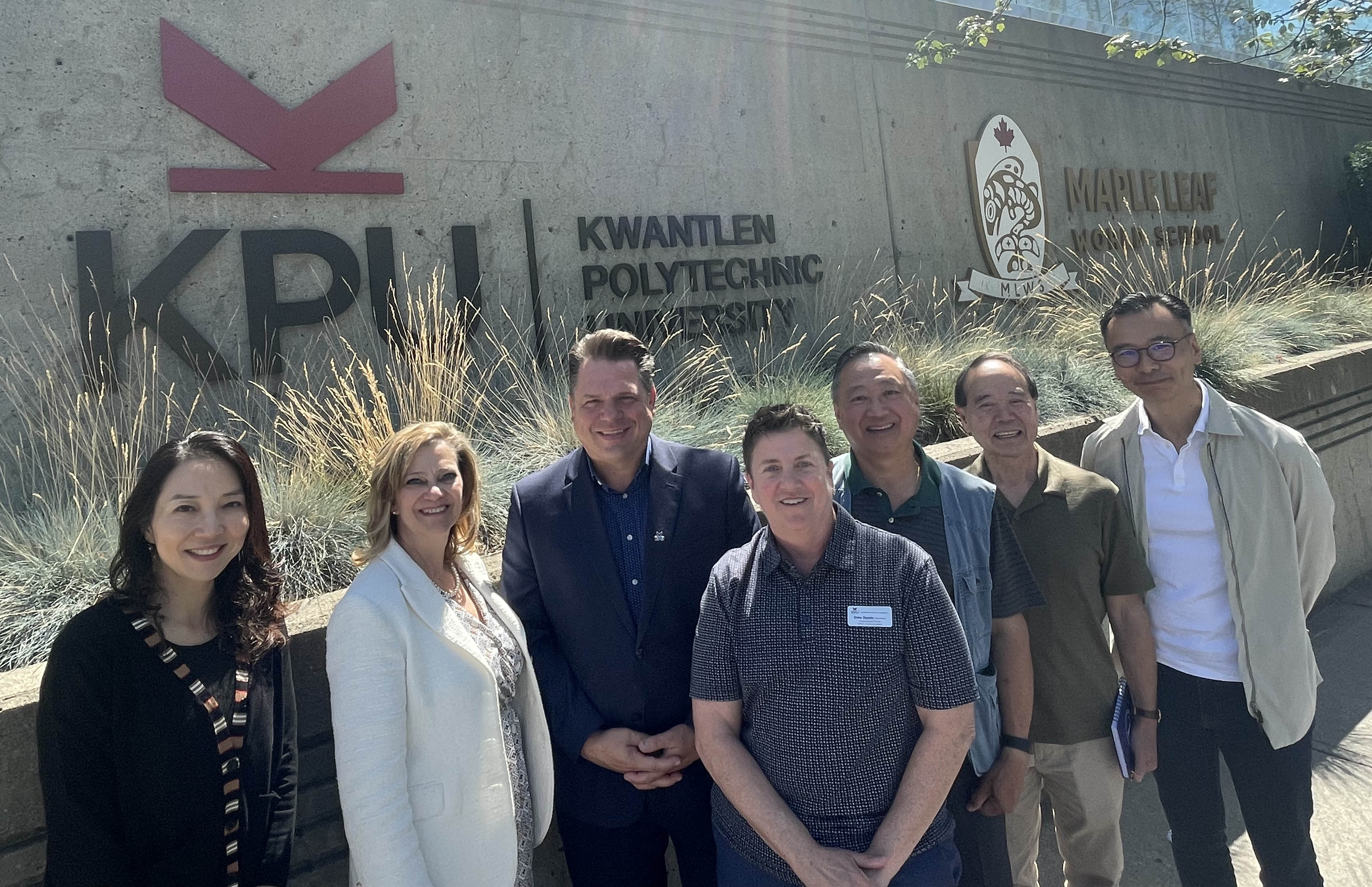 Chan Sisters Foundation directors outside KPU Richmond.